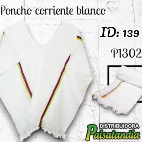 Poncho corriente blanco (UND)