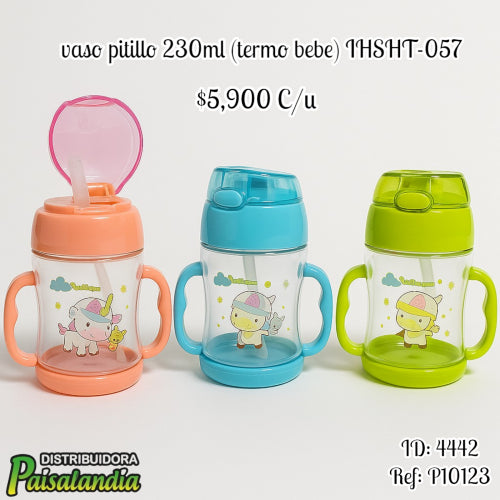 Vaso pitillo 230ml (termo bebé) IHSHT-057 (UND)