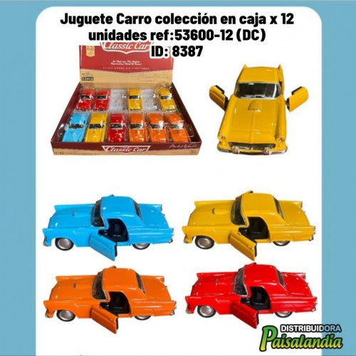 Juguete Carro colección en caja x 12 unidades ref:53600-12 (DC)