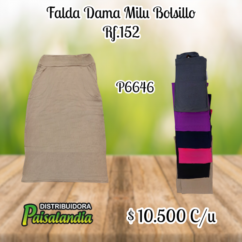 Falda Dama Milu Bolsillo Rf.152