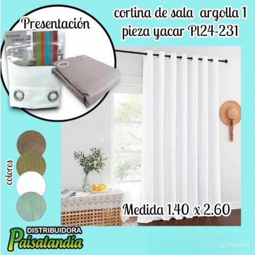 Cortinas de sala argolla fondo entero gruesa PL24-231 (UND)
