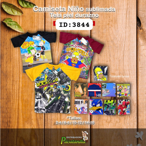 camisa niño sublimada (DC)
