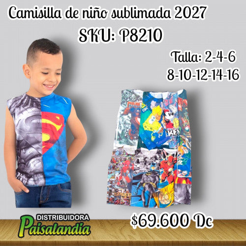 Camisilla de niño sublimada 2027