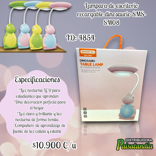 Lámpara escritorio recargable dinosaurio SMS-SM08 (UND)