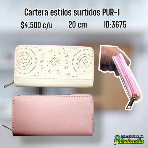 Cartera estilos surtidos PUR-1 (UND)