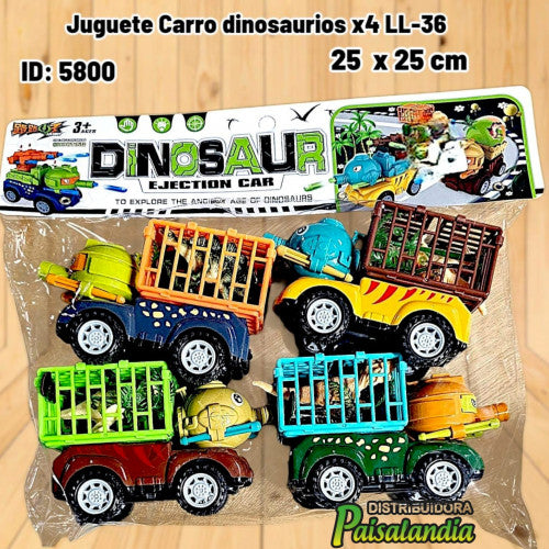 Juguete Carro dinosaurios x4 LL-36 (UND)