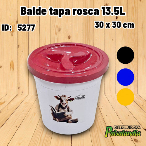 Balde tapa rosca 13.5L (UND)