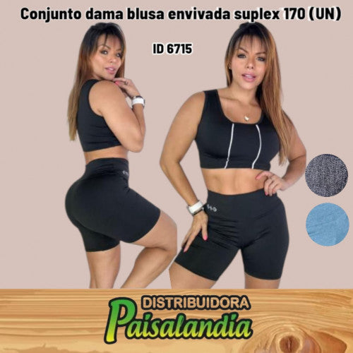 Conjunto blusa envivada ref 170(UND)