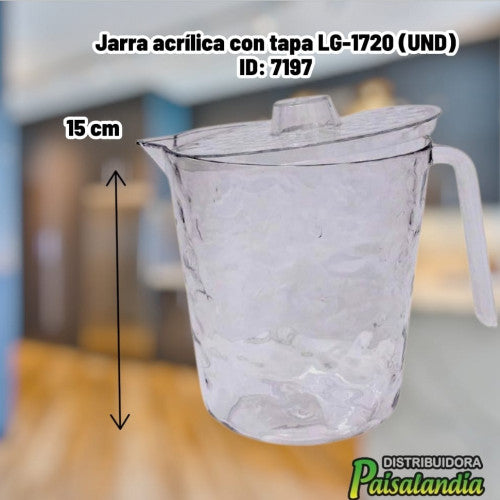 Jarra acrílica con tapa LG-1720 (UND)