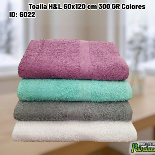 Toalla H&L 60x120 cm 300 GR Colores (UND)