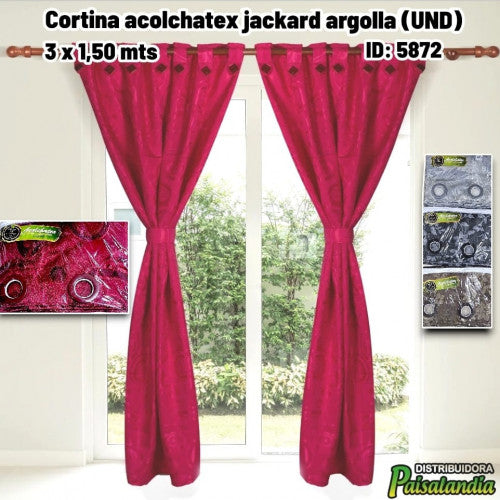 Cortina acolchatex jackard argolla (UND)