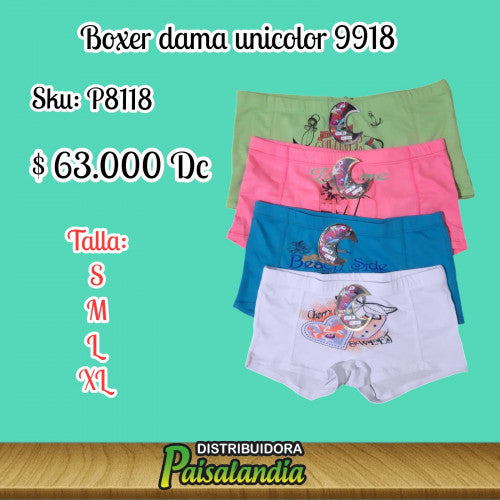 Boxer dama unicolor 9918