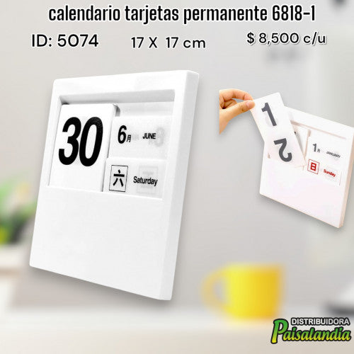 calendario tarjetas permanente 6818-1 (UND)