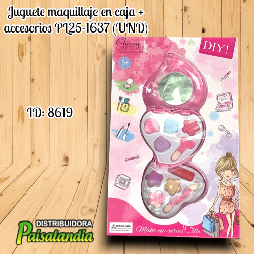 Juguete maquillaje en caja + accesorios PL25-1637 (UND)