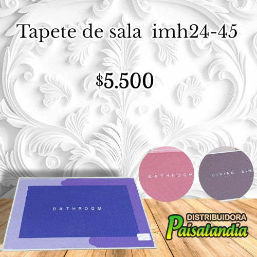 Tapete para sala con mensajes colores surtidos IMH24-45 (UND)