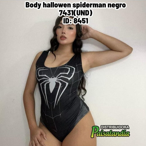 Body hallowen spiderman negro 7431(UND)