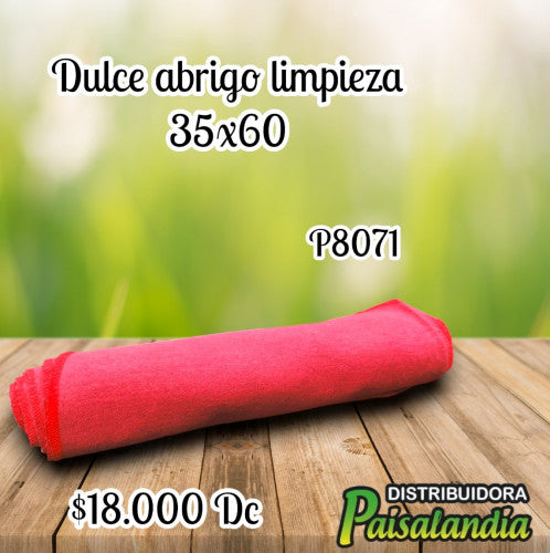 Dulce abrigo limpieza 35x60