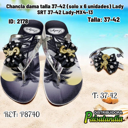 Chancla dama talla 37-42 Lady SRT 37-42 Lady-MX4-13 (SOLO VENTA X 6 UNIDADES)