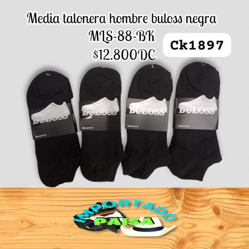 Media talonera hombre Buloss negra MLS-88BK