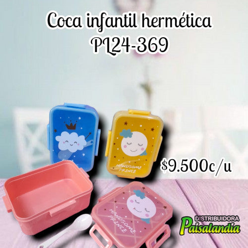 Coca hermética infantil con división PL24-369 (UND)