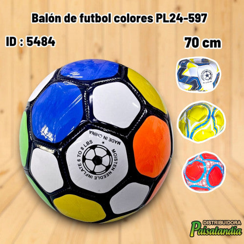 Balón de futbol colores PL24-597 (UND)