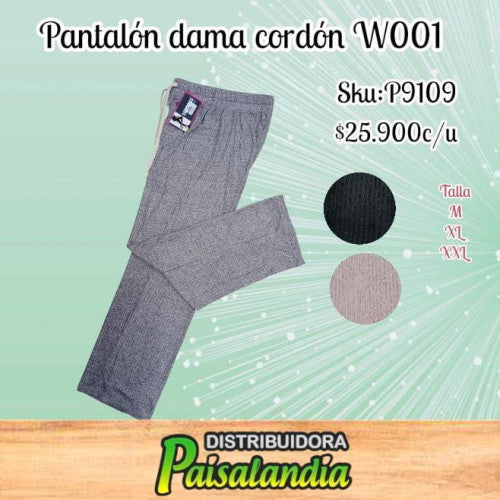 Pantalon dama cordon w001 (UND)
