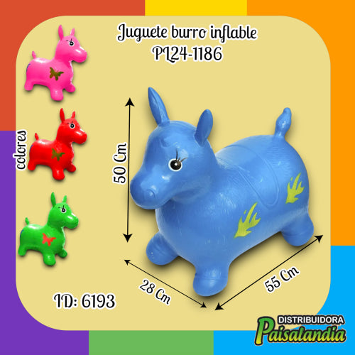 Juguete burro inflable PL24-1186 (UND)