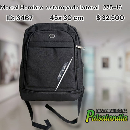 Morral hombre estampado lateral 275-16 (UND)
