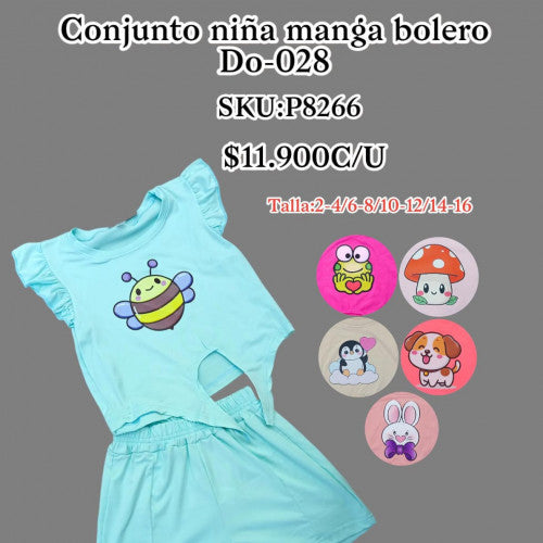 Conjunto niña manga bolero Do-028