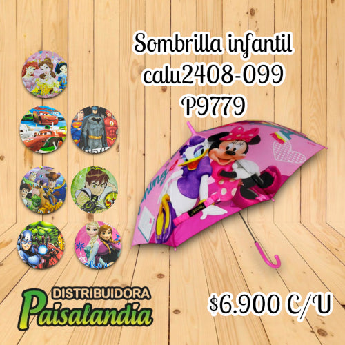 Sombrilla infantil estampados surtidos calu2408-099 (UND)