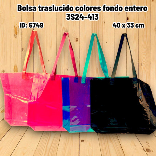 Bolsa traslucido colores fondo entero 3S24-413 (UND)
