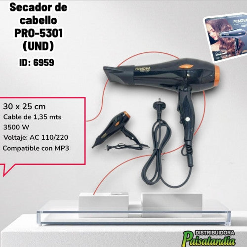 Secador de cabello PRO-5301 (UND)