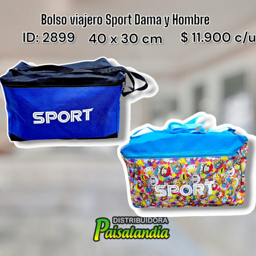 Bolso viajero sport dama y hombre (UND)