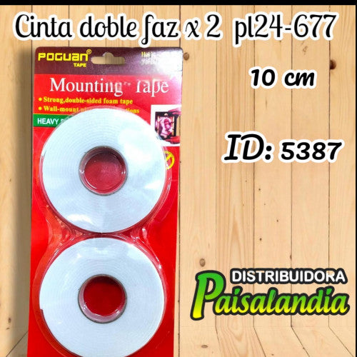 cinta doble faz x 2 PL24-677 (UND)
