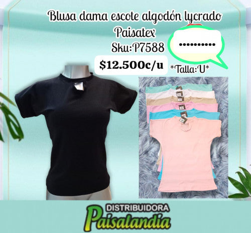 Blusa dama escote paisatex (UND)
