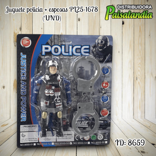 Juguete policia + esposas PL25-1678 (UND)