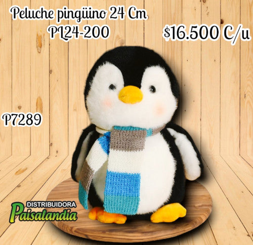 Peluche pingüino 24 cm PL24-200 (UND)