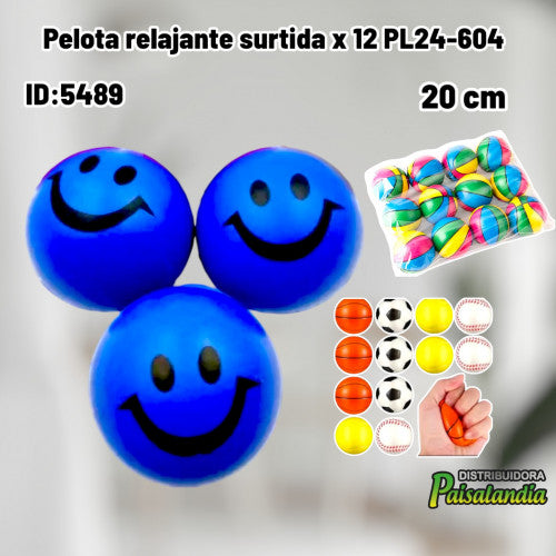 Pelota relajante surtida PL24-604 (X 12 UND)