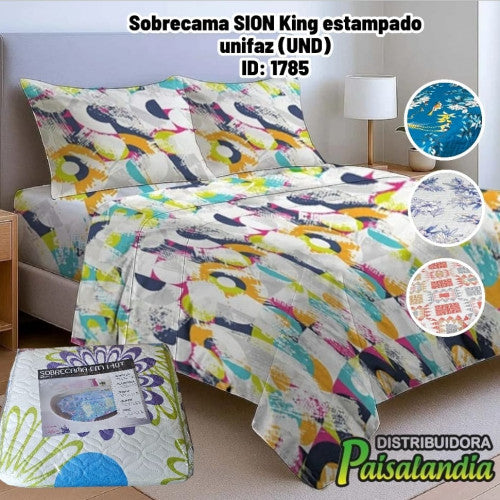 Sobrecama SION King estampado unifaz (UND)