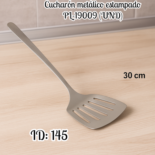 Cucharón metálico estampado PL-19009 (UND)