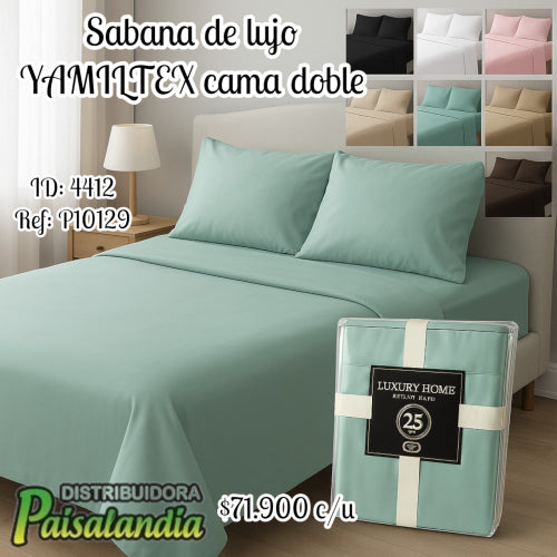 Sabana de lujo YAMILTEX cama doble (UND)