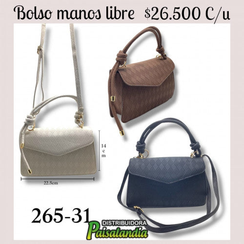 Bolso mano libre dama 265-31 (UND)