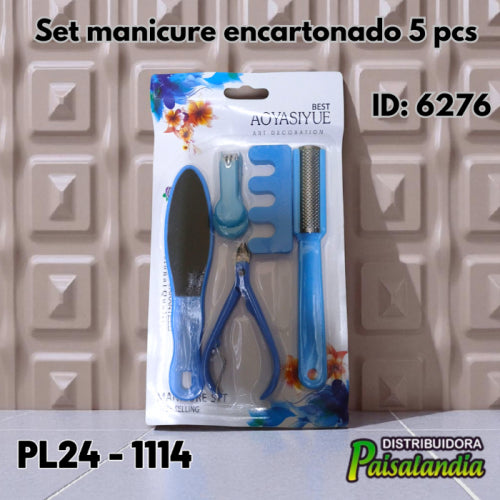 Set manicure encartonado 5 pcs PL24-1114 (UND)