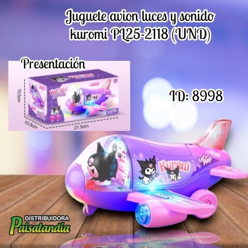 Juguete avion luces y sonido kuromi PL25-2118 (UND)