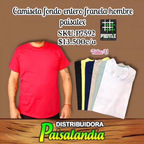 Camiseta hombre franela fondo entero paisatex