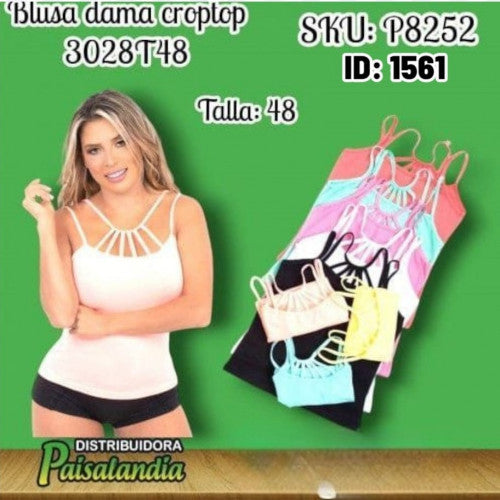 Blusa dama croptop 3028T48 (DC)