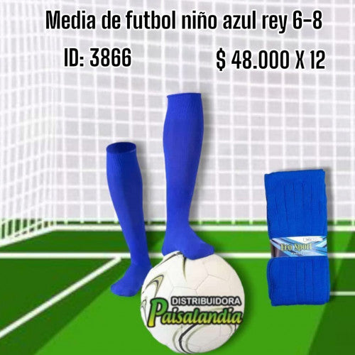 Media de futbol niño azul rey 6-8 (DC)