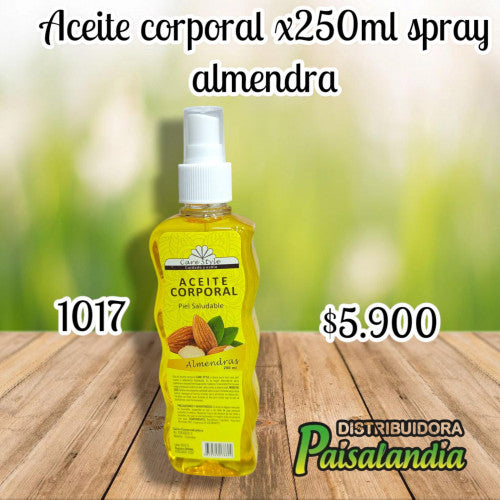 Aceite corporal 250 ml tapa almendra (UND)