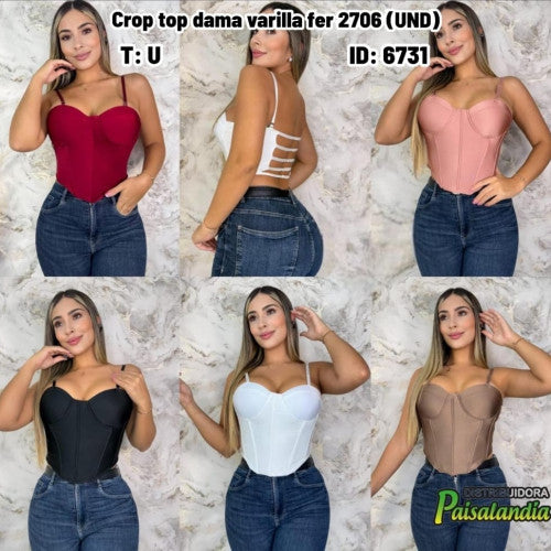 Crop top dama varilla fer 2706 (UND)