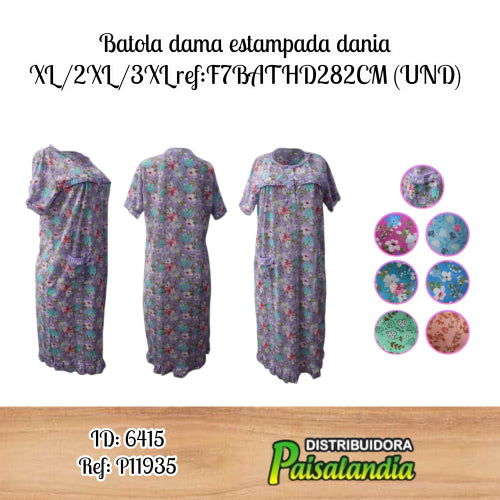 Batola dama estampada dania XL/2XL/3XL ref:F7BATHD282CM (UND)